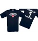 Man T-Shirt Japan Wappen mit Wunschnamen und Wunschnummer, Land, Länder, navy, L