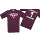 Man T-Shirt Japan Wappen mit Wunschnamen und Wunschnummer, Land, Länder, burgundy, L