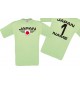 Man T-Shirt Japan Wappen mit Wunschnamen und Wunschnummer, Land, Länder, mint, L
