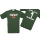 Man T-Shirt England Wappen mit Wunschnamen und Wunschnummer, Land, Länder, gruen, L