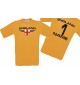 Man T-Shirt England Wappen mit Wunschnamen und Wunschnummer, Land, Länder, orange, L