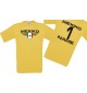 Man T-Shirt Mexico Wappen mit Wunschnamen und Wunschnummer, Land, Länder, gelb, L