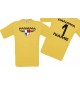 Man T-Shirt Panama Wappen mit Wunschnamen und Wunschnummer, Land, Länder, gelb, L