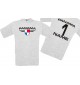 Man T-Shirt Panama Wappen mit Wunschnamen und Wunschnummer, Land, Länder, ash, L