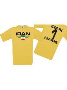 Man T-Shirt Iran Ländershirt mit Ihrem Wunschnamen und Ihrer Wunschzahl, Fußball