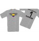 Man T-Shirt Kolumbien Wappen mit Wunschnamen und Wunschnummer, Land, Länder, sportsgrey, L