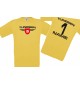Kinder-Shirt Tunesien, Wappen mit Wunschnamen und Wunschnummer, Land, Länder, gelb, 104