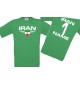 Kinder-Shirt Iran, Wappen mit Wunschnamen und Wunschnummer, Land, Länder, kellygreen, 104