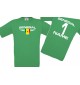 Kinder-Shirt Senegal, Wappen mit Wunschnamen und Wunschnummer, Land, Länder, kellygreen, 104