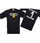 Kinder-Shirt Senegal, Wappen mit Wunschnamen und Wunschnummer, Land, Länder, schwarz, 104