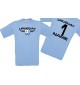 Man T-Shirt Uruguay Wappen mit Wunschnamen und Wunschnummer, Land, Länder, hellblau, L