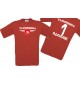 Man T-Shirt Tunesien Wappen mit Wunschnamen und Wunschnummer, Land, Länder, rot, L