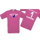 Man T-Shirt Australien Wappen mit Wunschnamen und Wunschnummer, Land, Länder, pink, L
