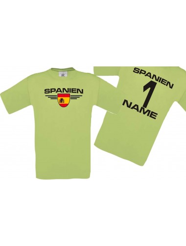 Man T-Shirt Spanien Ländershirt mit Ihrem Wunschnamen und Ihrer Wunschzahl, Fußball