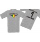 Man T-Shirt Senegal Wappen mit Wunschnamen und Wunschnummer, Land, Länder, sportsgrey, L