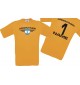 Man T-Shirt Argentinien Wappen mit Wunschnamen und Wunschnummer, Land, Länder, orange, L