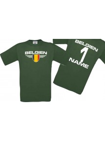 Man T-Shirt Belgien Ländershirt mit Ihrem Wunschnamen und Ihrer Wunschzahl, Fußball