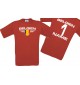 Man T-Shirt Belgien Wappen mit Wunschnamen und Wunschnummer, Land, Länder, rot, L