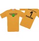 Man T-Shirt Saudi Arabien Wappen mit Wunschnamen und Wunschnummer, Land, Länder, orange, L
