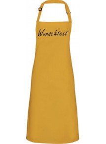 Grillschürze Latzschürze veredelt mit Ihren Wunschtext, Farbe Mustard