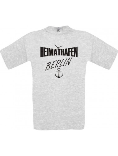 Männer-Shirt Heimathafen Berlin  kult, ash, Größe L