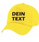 Mütze, Basecap, mit deinem Wunschtext versehen, gelb