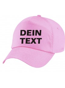 Mütze, Basecap, mit deinem Wunschtext versehen, rosa