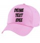 Cap, Mütze, Basecap, mit Wunschtext bedruckt, rosa