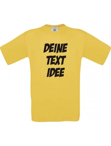 Kids Shirt individuell mit Ihrem Wunschtext oder Motive bedruckt, gelb, 104