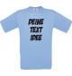 Kids Shirt individuell mit Ihrem Wunschtext oder Motive bedruckt, hellblau, 104