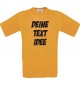 Kids Shirt individuell mit Ihrem Wunschtext oder Motive bedruckt, orange, 104