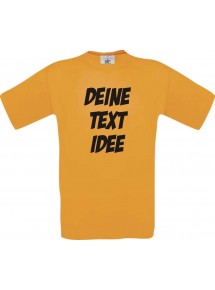 Kids Shirt individuell mit Ihrem Wunschtext oder Motive bedruckt, orange, 104