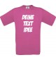 Kids Shirt individuell mit Ihrem Wunschtext oder Motive bedruckt, pink, 104