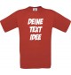 Kids Shirt individuell mit Ihrem Wunschtext oder Motive bedruckt, rot, 104