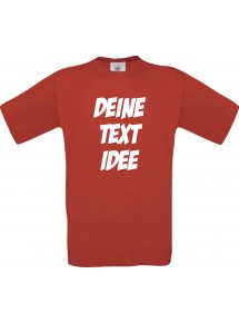 Kids Shirt individuell mit Ihrem Wunschtext oder Motive bedruckt, rot, 104