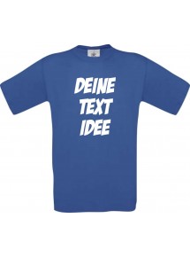 Kids Shirt individuell mit Ihrem Wunschtext oder Motive bedruckt, royalblau, 104