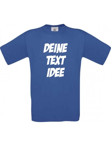 Kids Shirt individuell mit Ihrem Wunschtext oder Motive bedruckt, royalblau, 104