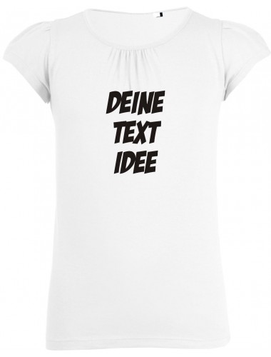 Mädchen Shirt mit deinem Wunsch Motive, Text oder Logo bedruckt