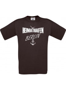 Männer-Shirt Heimathafen Berlin  kult, braun, Größe L
