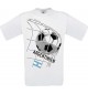 Man T-Shirt, Fussballshirt Argentinien, Land, Länder