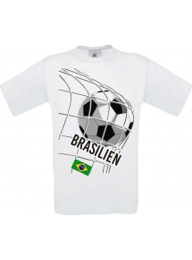 Man T-Shirt, Fussballshirt Brasilien, Land, Länder
