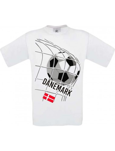 Man T-Shirt, Fussballshirt Dänemark, Land, Länder