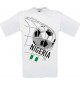 Man T-Shirt, Fussballshirt Nigeria, Land, Länder