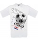 Man T-Shirt, Fussballshirt Croatia, Kroatien, Land, Länder