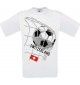 Man T-Shirt, Fussballshirt Switzerland, Schweiz, Land, Länder
