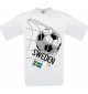 Man T-Shirt, Fussballshirt Sweden, Schweden, Land, Länder