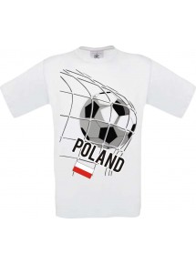 Man T-Shirt, Fussballshirt Poland, Polen, Land, Länder