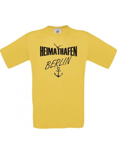 Männer-Shirt Heimathafen Berlin  kult, gelb, Größe L