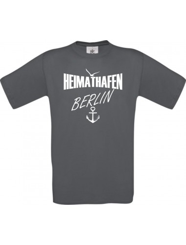 Männer-Shirt Heimathafen Berlin  kult, grau, Größe L
