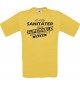 Männer-Shirt Ich bin Sanitäter, weil Superheld kein Beruf ist, gelb, Größe L